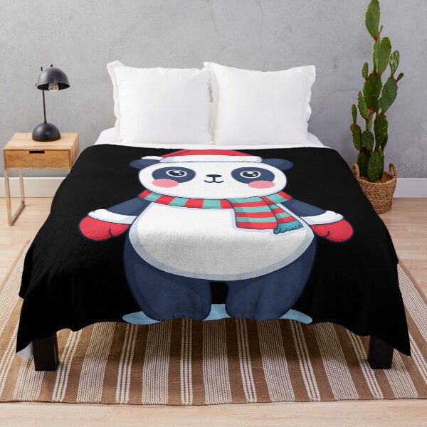 Item preview, Cute Christmas Panda Santa Hat Holiday Design designed and sold by DrawHandArt.