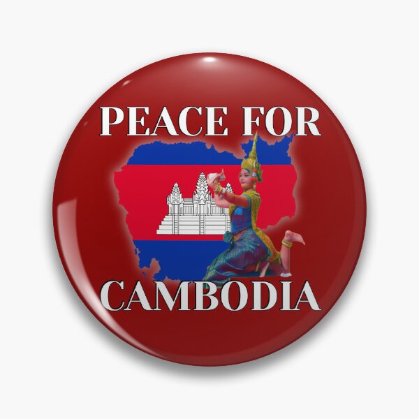 Item preview, Peace for Cambodia Flag Map designed and sold by Linklandiya.