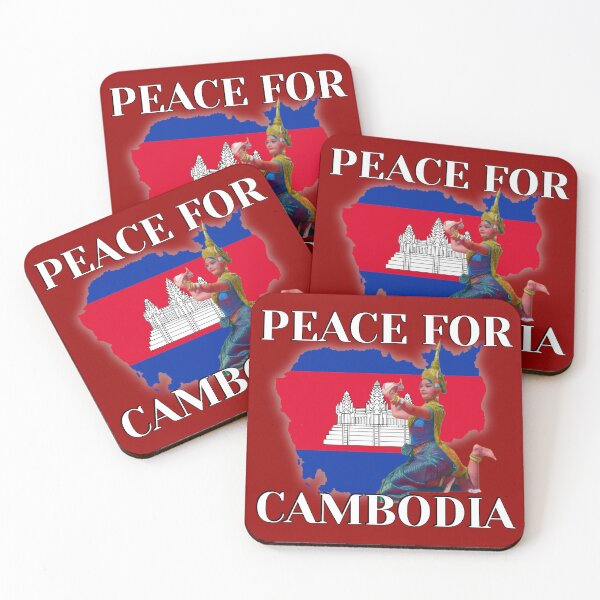 Item preview, Peace for Cambodia Flag Map designed and sold by Linklandiya.