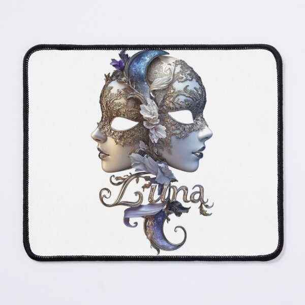 Item preview, Luna Gemini – Dual Nature Female Name Fantasy Art Design designed and sold by AlexLineArt.