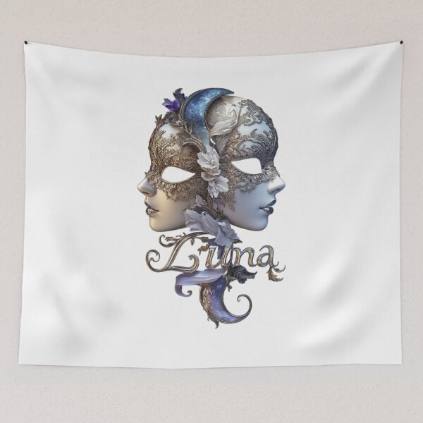 Item preview, Luna Gemini – Dual Nature Female Name Fantasy Art Design designed and sold by AlexLineArt.