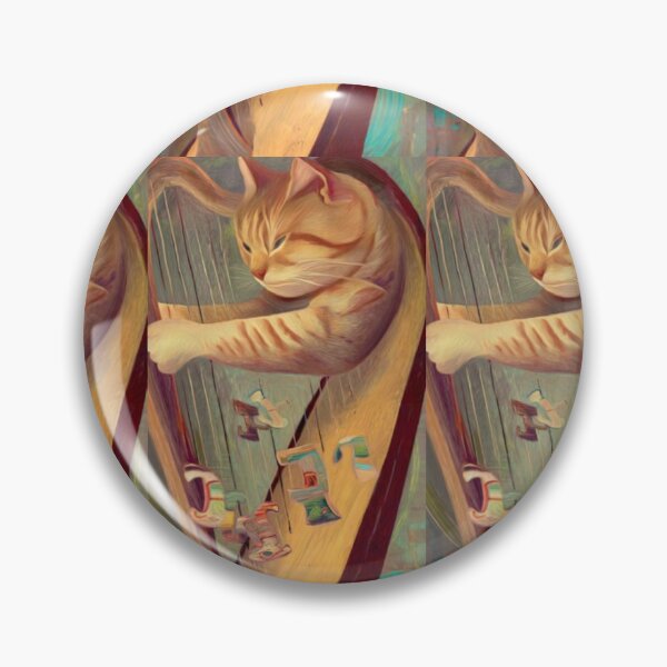 Item preview, Orange Tabby Harp – Artistic Illustration designed and sold by TreatLLC.