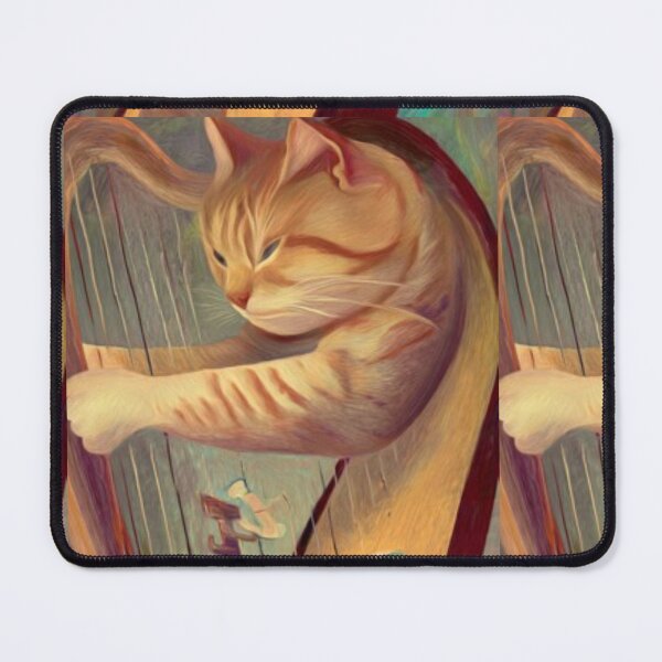 Item preview, Orange Tabby Harp – Artistic Illustration designed and sold by TreatLLC.