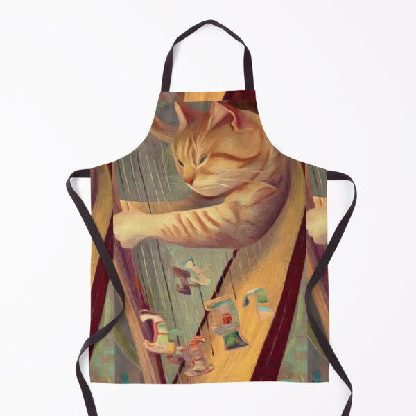 Item preview, Orange Tabby Harp – Artistic Illustration designed and sold by TreatLLC.
