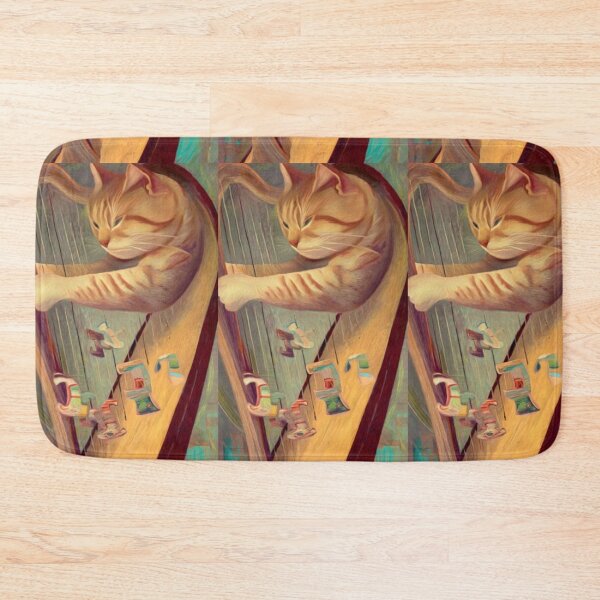Item preview, Orange Tabby Harp – Artistic Illustration designed and sold by TreatLLC.