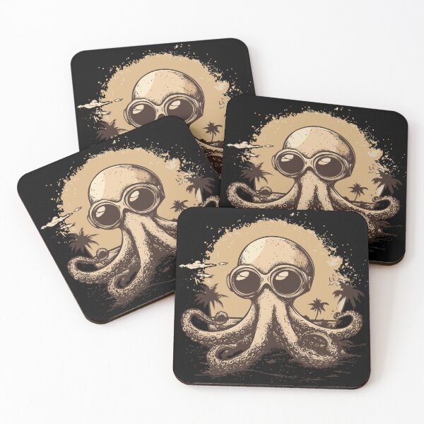 Artikelvorschau, Vintage-Oktopus am Strand entworfen und verkauft von ClubVacay.
