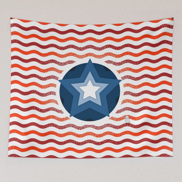 Item preview, American flag interpretation designed and sold by OwlyChic.