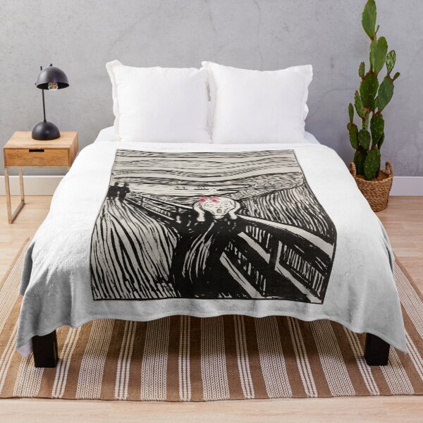 Item preview, Coquette The Scream - Edvard Munch Art Parody with Pink Bow designed and sold by Open Canvas.