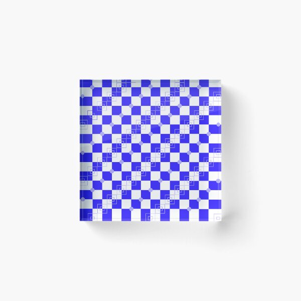 Item preview, Blue Checkered Geometric Pattern – Modern Abstract Background designed and sold by katerin17.