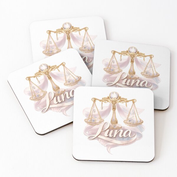 Item preview, Luna Libra – Balance and Harmony Female Name Fantasy Art Design designed and sold by AlexLineArt.