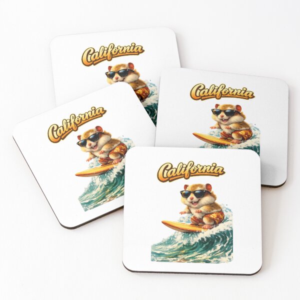 Item preview, Surfer hamster under the California sun designed and sold by Taoufik79-shop.