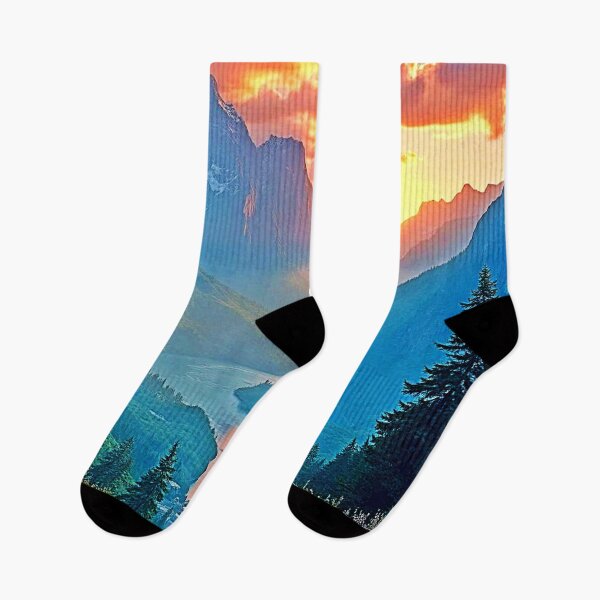 Item preview, Mountain Sunset: Golden Valley Peace Art designed and sold by Health And Fitness Posts e-Store.