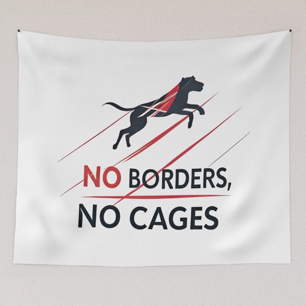 Item preview, No Borders No Cage Dog designed and sold by Uglyandcute.