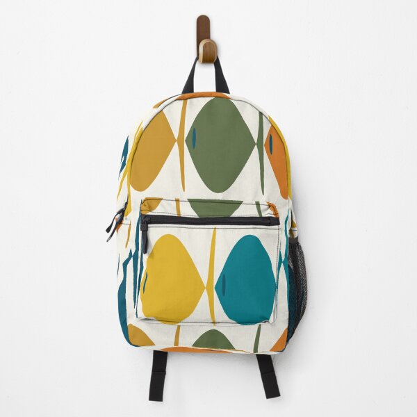 Item preview, Retro Fish Mid Century Modern Multicolor Abstract Pattern designed and sold by kierkegaard.
