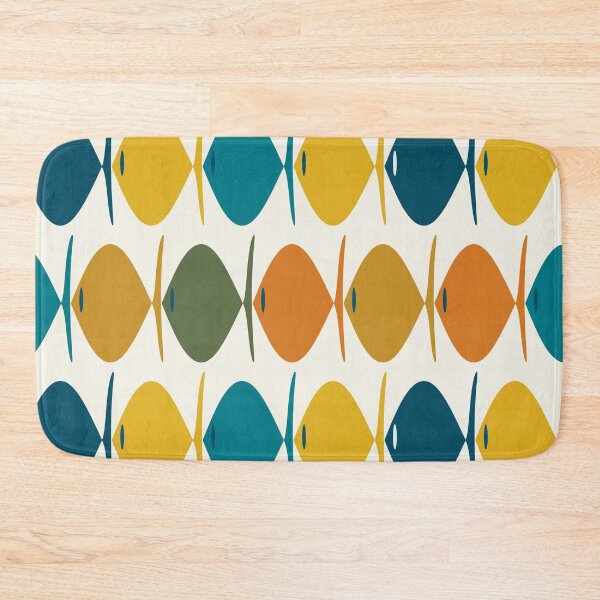 Item preview, Retro Fish Mid Century Modern Multicolor Abstract Pattern designed and sold by kierkegaard.