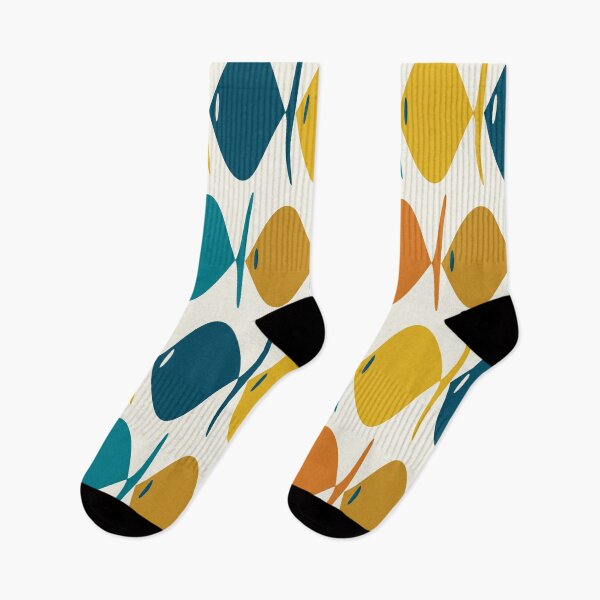 Item preview, Retro Fish Mid Century Modern Multicolor Abstract Pattern designed and sold by kierkegaard.