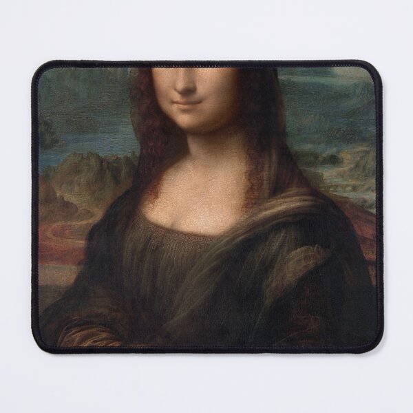 Item preview, Coquette Mona Lisa - Da Vinci Art Parody with Pink Bow designed and sold by Open Canvas.