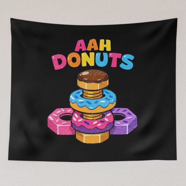 Item preview, Funny Donut Nut And Bolt Mechanic Pun designed and sold by FreshVibe Prints.