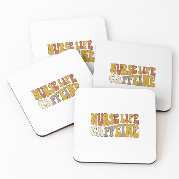 Item preview, Nurse Life Caffeine - Retro Groovy Typography designed and sold by MYF Digital Design .