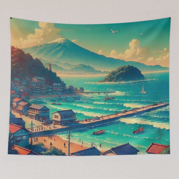 Item preview, Serene Shores of Fuji designed and sold by ZenGrooves.