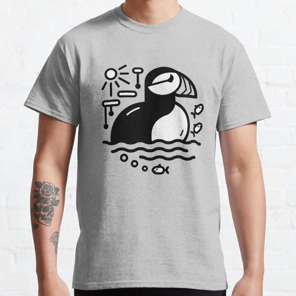 Item preview, Abstract Puffin and Ocean Scene designed and sold by Bangtees.