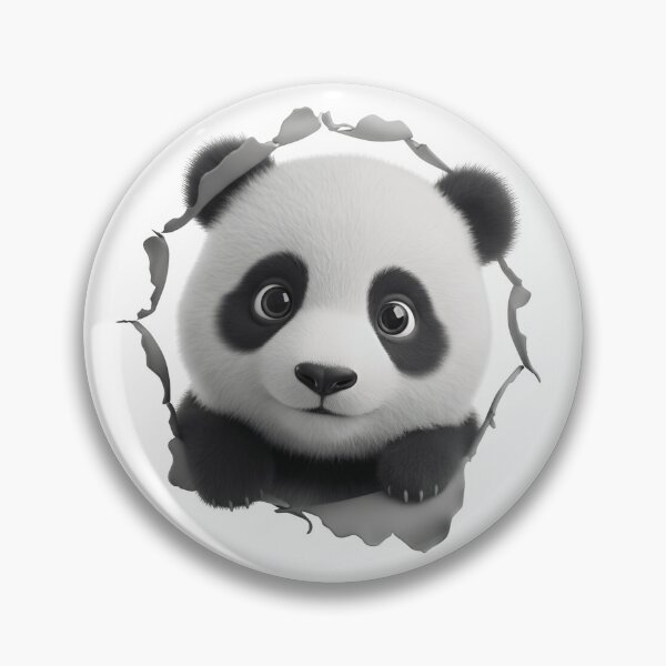 Item preview, Adorable 3D Fluffy Panda Bear Illustration designed and sold by printverse.world.