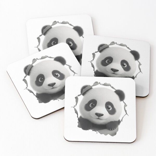 Item preview, Adorable 3D Fluffy Panda Bear Illustration designed and sold by printverse.world.