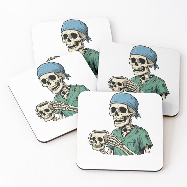 Item preview, Bone Tired - Skeleton Nurse Coffee Lover designed and sold by MYF Digital Design .