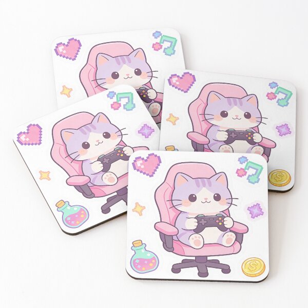 Item preview, Kawaii gamer cat designed and sold by fathibcht.