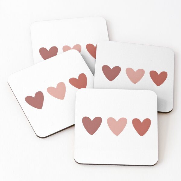 Item preview, Three simple hand drawn hearts in varying shades of pink and red designed and sold by homydesign.