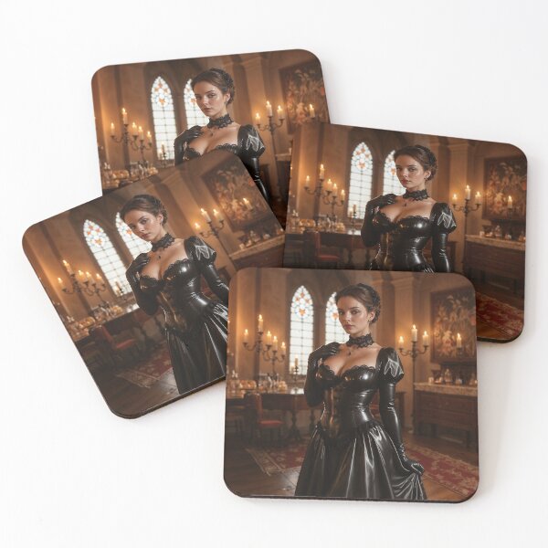 Item preview, Shiny Latex Victorian Goth Queen - Dark Castle Portrait designed and sold by Magic-Reality.