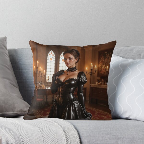 Item preview, Shiny Latex Victorian Goth Queen - Dark Castle Portrait designed and sold by Magic-Reality.