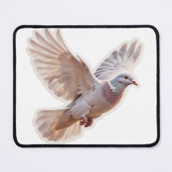 Item preview, Vibrant Autumn Mosaic Dove Sticker – Hyper-Realistic Flying Bird with Rainbow Feathers designed and sold by ARTCREATESHOP.