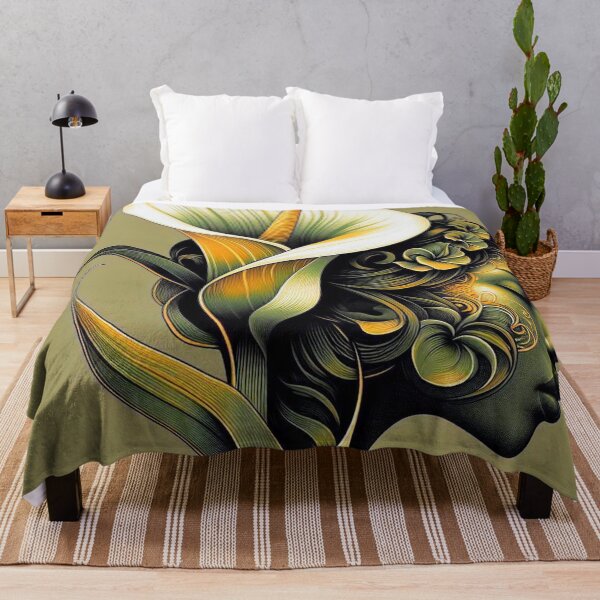 Item preview, Blooming Thought – Calla Lily Surreal Portrait designed and sold by Okmanoo.