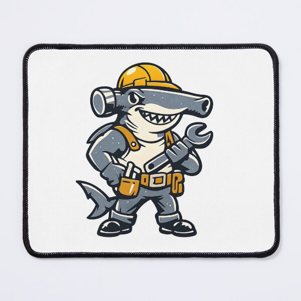 Item preview, Vintage Hammerhead Shark – Bold Retro Construction Logo designed and sold by Dax Studio.