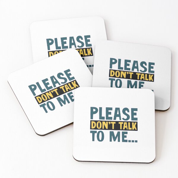 Item preview, Please Don't Talk To Me Funny Introvert Quote Navy & Yellow designed and sold by HBDStudio.