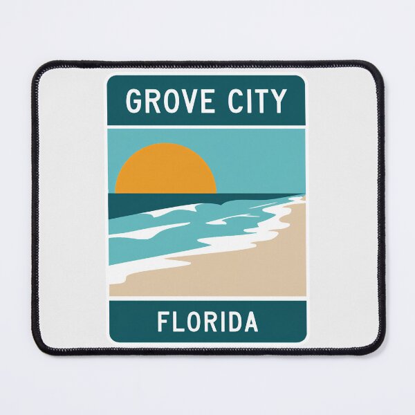 Item preview, Grove City Florida - Beach Sign designed and sold by TheOldMittenIllustrated.