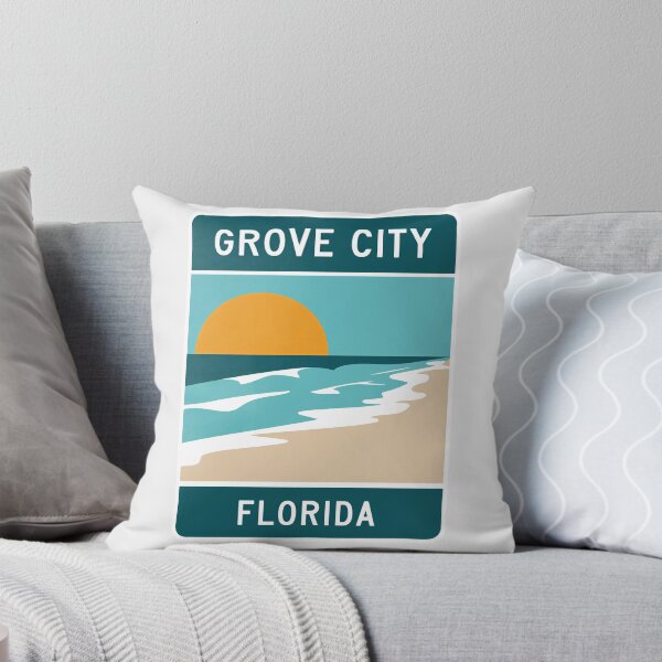 Item preview, Grove City Florida - Beach Sign designed and sold by TheOldMittenIllustrated.