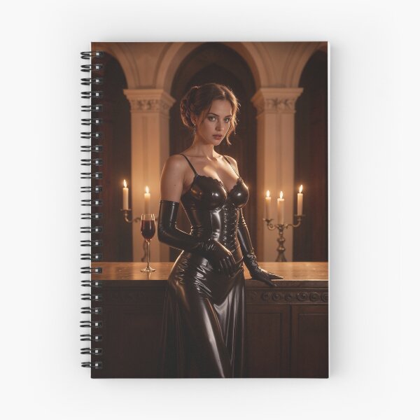Aperçu de l'œuvre Robe de soirée en latex noir brillant - Portrait gothique vin créée et vendue par Magic-Reality.