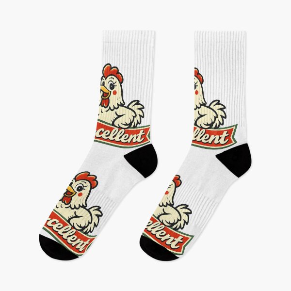 Item preview, Egg-cellent – Vintage Retro Chicken Humorous Logo designed and sold by Dax Studio.