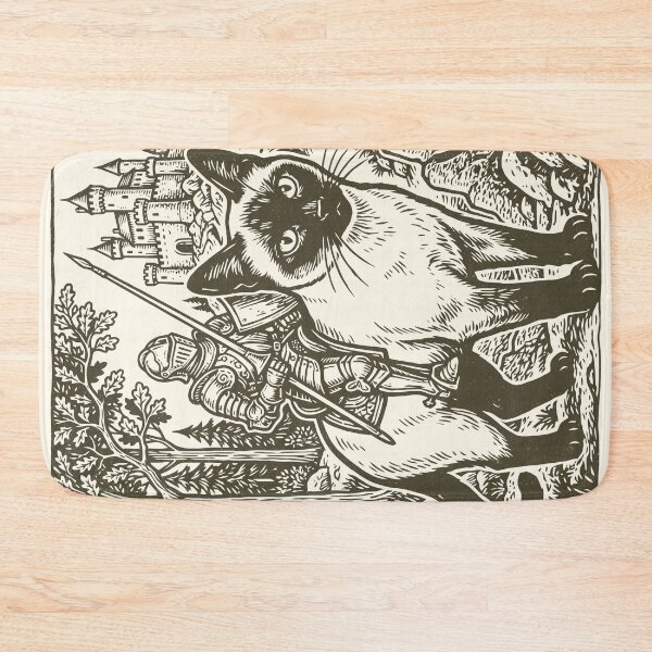 Item preview, Knight Siamese Cat Rider Vintage Medieval Warrior designed and sold by Y-Vibes.