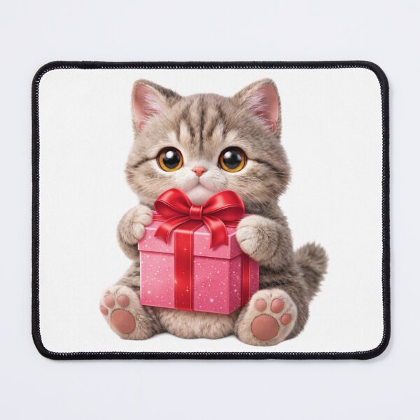 Item preview, Luxury Fluffy Valentine Cat with Gift Box designed and sold by artbaby30.
