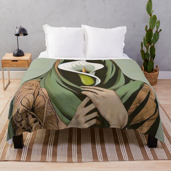 Item preview, Veil of Silence – Calla Lily Surreal Portrait designed and sold by Okmanoo.