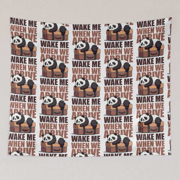Item preview, Wake Me When We Arrive – Lazy Panda Funny Travel designed and sold by Taans-Creation.