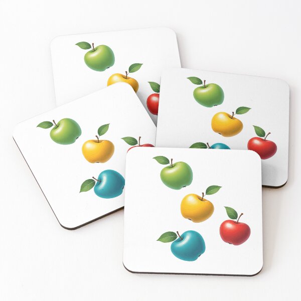 Item preview, Colorful Quartet of Apples: Vibrant Fruit Illustration designed and sold by Art for Every Person.