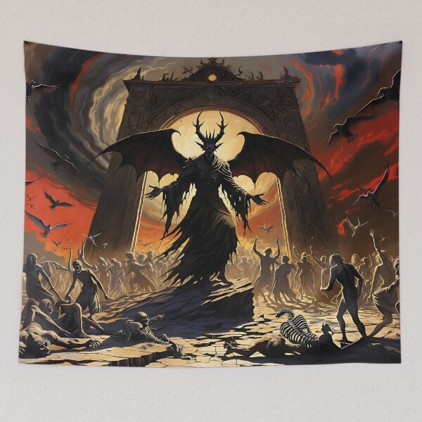 Item preview, Satan leading mankind to an astral portal designed and sold by AbsoluteAI.