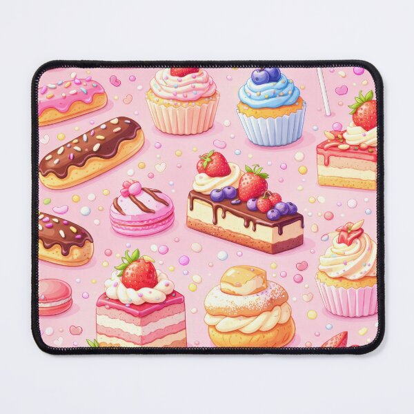Item preview, Cute watercolor dessert pattern with cakes and pastries designed and sold by juthamas8426.