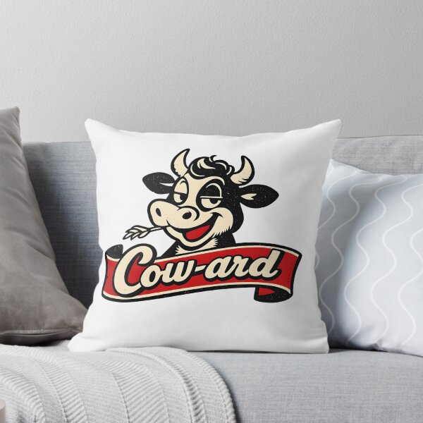 Item preview, Cow-ard – Vintage Retro Cow Humorous Logo designed and sold by Dax Studio.