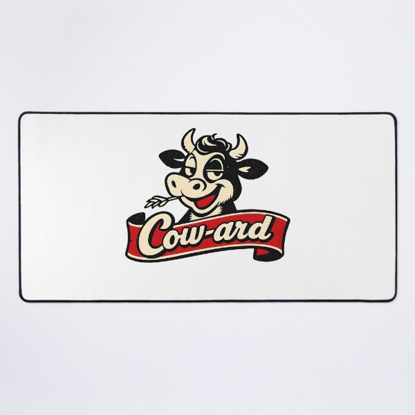 Item preview, Cow-ard – Vintage Retro Cow Humorous Logo designed and sold by Dax Studio.