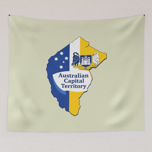 Item preview, Australian Capital Territory Flag Map designed and sold by FutureTraveller.